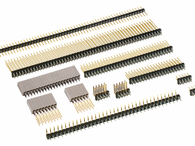Toujours disponibles : connecteurs mâles et femelles au pas de 2,54 mm