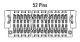 Dimensions du connecteur Zero8 droit à 52 broches