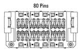 Dimensions du connecteur Zero8 droit à 80 broches