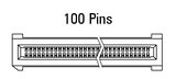 Dimensions EC.8 droit, 100 broches