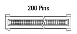 Dimensions EC.8 droit, 200 broches