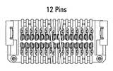 Dimensions du connecteur Zero8 droit à 12 broches