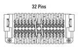 Dimensions du connecteur Zero8 droit à 32 broches