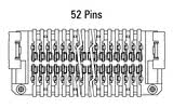Dimensions du connecteur Zero8 droit à 52 broches