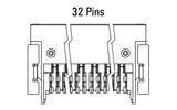 Dimensions du connecteur Zero8 coudé à 32 broches