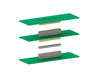 Barrettes mâles et femelles Varpol - connexions de circuits imprimés
