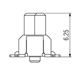 Dimensions du connecteur One27 droit H6,25 à 20 broches