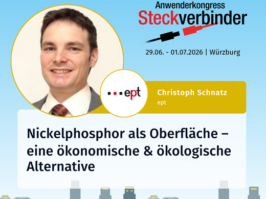 ept donnera une conférence sur le nickel-phosphore en tant que revêtement lors du congrès sur les connecteurs 2026 à Würzburg